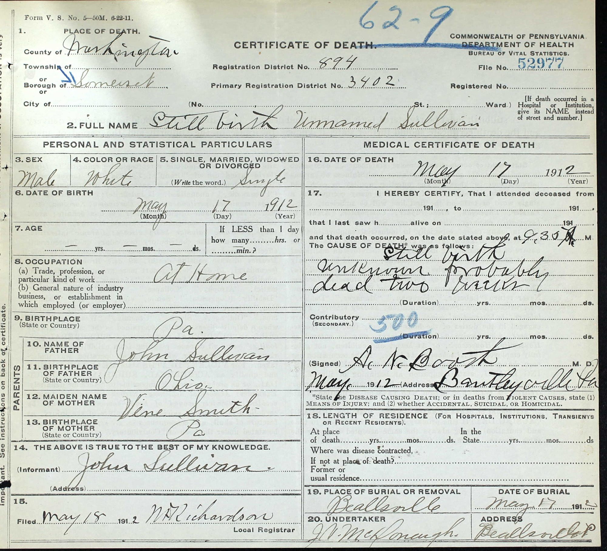 Stillborn Sullivan